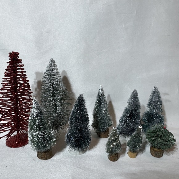 Christmas Village Wood Picket Fence & Trees Village Accessories Dept 56 Lemax - Picture 9 of 16